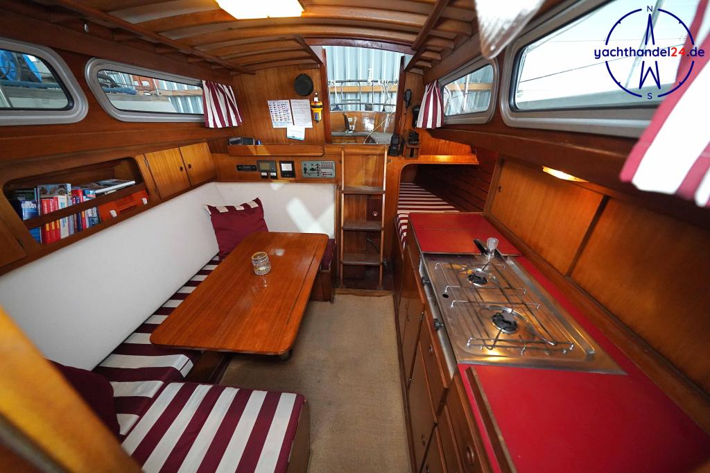 Detailansicht der Henningsen &amp; Steckmest Scalar 28 Baujahr 1974, 8.6 Meter lang, Zustand: sehr gut