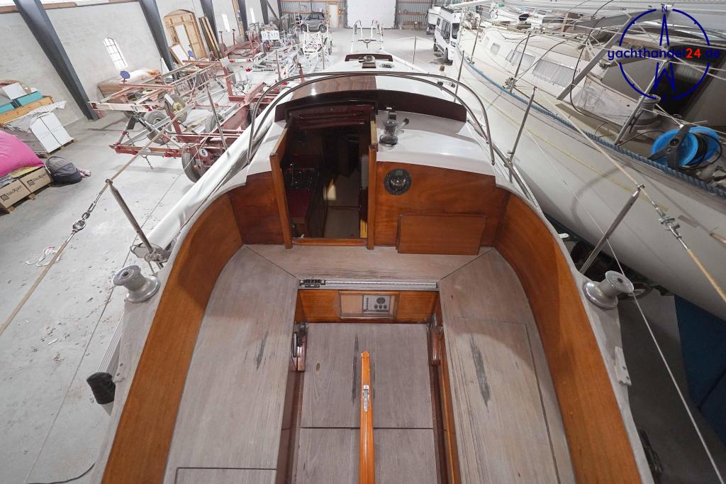 Detailansicht der Henningsen &amp; Steckmest Scalar 28 Baujahr 1974, 8.6 Meter lang, Zustand: sehr gut